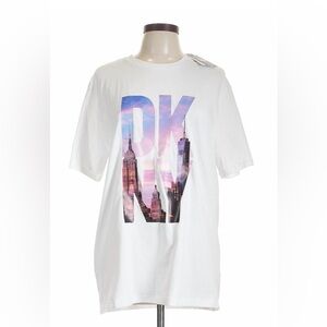 NWT DKNY White Tee with New York Skyline Graphic